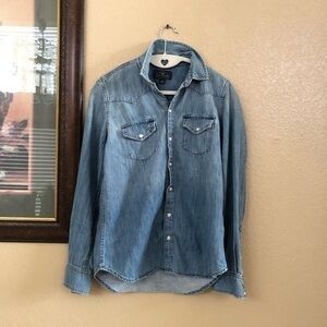 Lucky Brand Button Long Sleeve Top Size XSmall